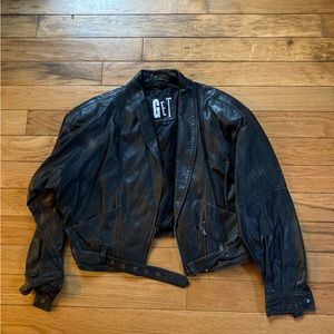 Black leather jacket